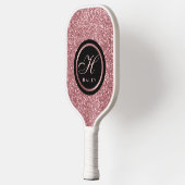 Initial: Elegant extravagant Gold Glitzer Effect M Pickleball Schläger (Links)