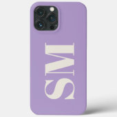 Initial Elegant Lavender Monogram Case-Mate iPhone Hülle (Rückseite)