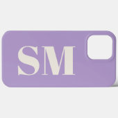Initial Elegant Lavender Monogram Case-Mate iPhone Hülle (Rückseite (Horizontal))