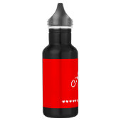 Initial elegant Rot und Weiß Edelstahlflasche (Links)