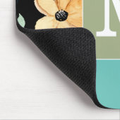 Initial Elegante Kombination Muster und farbblau Mousepad (Ecke)