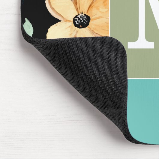 Initial Elegante Kombination Muster und farbblau Mousepad (Ecke)