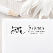 Initial elegante Schwarz-Weiß-Monogramm (Insitu)