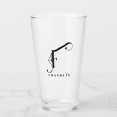 Initial F mit Nachname Glas der Klasse Monogramm (Vorderseite)