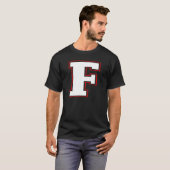 Initial F Monogramm F Letter F Hauptstadt Alphabet T-Shirt (Vorne ganz)