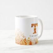 Initial Fall Foliage Letter T Kaffeetasse (VorderseiteRechts)