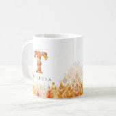 Initial Fall Foliage Letter T Kaffeetasse (Vorderseite Links)