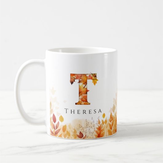 Initial Fall Foliage Letter T Kaffeetasse (Links)