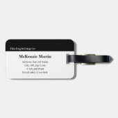 Initial Family Name Monogram Circle Gepäckanhänger (Rückseite horizontal)