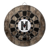 Initial Family Name Monogram Dart Board Dartscheibe (vorne)