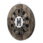 Initial Family Name Monogram Dart Board Dartscheibe (Vorderseite rechts)