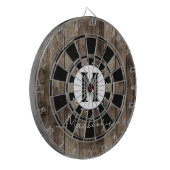 Initial Family Name Monogram Dart Board Dartscheibe (Vorderseite Links)