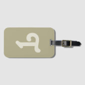 Initial fett Mit Monogramm Monogramm Gepäckanhänger (Vorderseite (Horizontal))