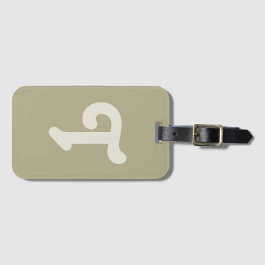 Initial fett Mit Monogramm Monogramm Gepäckanhänger (Vorderseite (Horizontal))