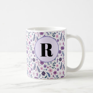 Initial Floral Mugs Kaffeetasse