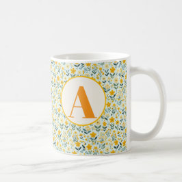  Initial Floral  Mugs Kaffeetasse