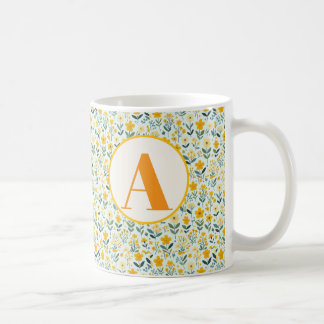  Initial Floral  Mugs Kaffeetasse
