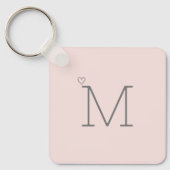 Initial für benutzerdefinierten Rosa Schlüsselanhänger (Vorderseite)
