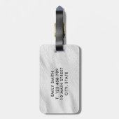 Initial für das klassische White Leather Monogram, Gepäckanhänger (Rückseite vertikal)