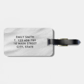 Initial für das klassische White Leather Monogram, Gepäckanhänger (Rückseite horizontal)