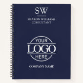 Initial für das Logo "Navy Blue Monogram" Notizblock (Vorderseite)