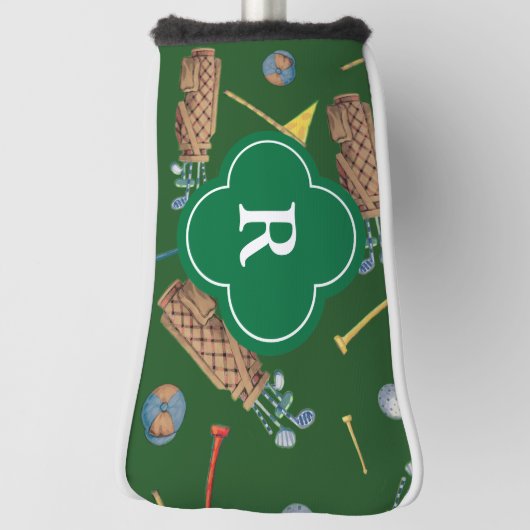 Initial für das Monogramm der Sportgrün-Golf-Ausrü Golf Headcover (Rotieren 90)