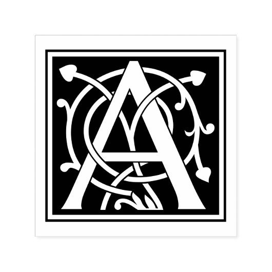 Initial für den benutzerdefinierten Mit Monogramm Permastempel (Design)