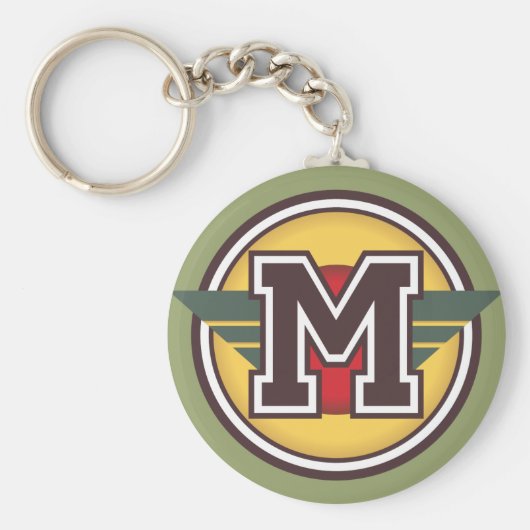 Initial für den benutzerdefinierten Monogramm-Buch Schlüsselanhänger (Vorne)