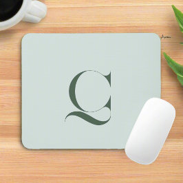 Initial für elegante Typografie-Skala Green Monogr Mousepad