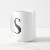 Initial für Personalisiertes Monogramm eines benut Kaffeetasse (Vorderseite Links)