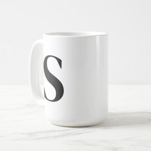 Initial für Personalisiertes Monogramm eines benut Kaffeetasse (Vorderseite Links)