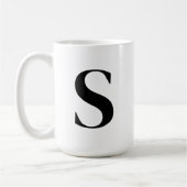 Initial für Personalisiertes Monogramm eines benut Kaffeetasse (Links)