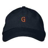 Initial G -Letter-Monogramm-Handsome-Hat Bestickte Baseballkappe (Vorderseite)