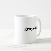 Initial G & Personalisiert Name Coffee Tasse (VorderseiteRechts)