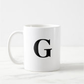 Initial G & Personalisiert Name Coffee Tasse (Links)