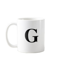 Initial G & Personalisiert Name Coffee Tasse