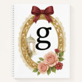 Initial G Personalized Graduation Gift Regency Notizblock (Vorderseite)