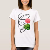 Initial G, Vintag Geranium T - Shirt (Vorderseite)