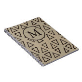 Initial geometrisches Monogramm-Muster Notizblock (Rechte Seite)