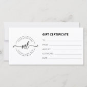 Initial-Geschenkgutachten für das Logo für Unterne (Vorderseite)