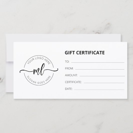 Initial-Geschenkgutachten für das Logo für Unterne (Vorderseite)