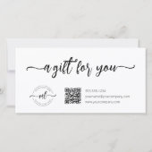 Initial-Geschenkgutachten für das Logo für Unterne (Rückseite)