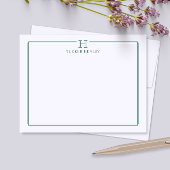 Initial Gift Men's Office Stationery Hunter Green Mitteilungskarte