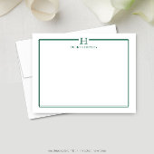 Initial Gift Men's Office Stationery Hunter Green Mitteilungskarte