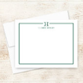 Initial Gift Men's Office Stationery Hunter Green Mitteilungskarte