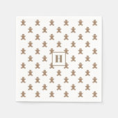 Initial, Gingerbread Man Cookies Holiday Paper Serviette (Vorderseite)