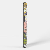 Initial Girly farbenfrohe Farbkunst Hübsch botanis iPhone Hülle (Rechte Seite)