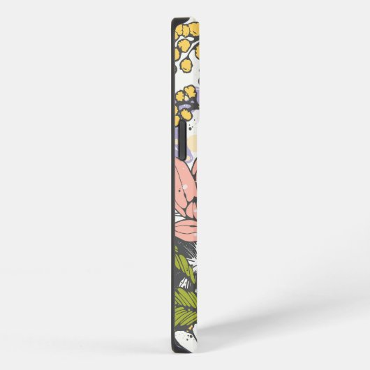 Initial Girly farbenfrohe Farbkunst Hübsch botanis iPhone Hülle (Rechte Seite)