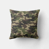 Initial Green Brown Camouflage Kissen (Rückseite)