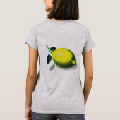 Initial Green Lemon Silhouette Front Back Print T-Shirt (Rückseite)